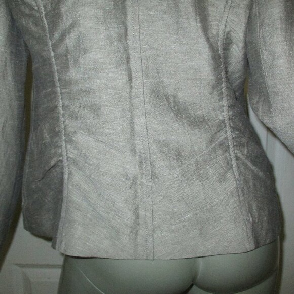 LAFAYETTE 148 Light Gray Linen Blend Blazer Jacket - Picture 6 of 8